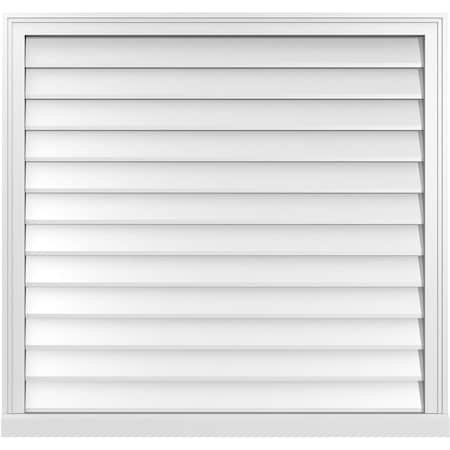 Ekena Millwork Vertical Surface Mount PVC Gable Vent w/ 2"W x 2"H , Brickmould Sill Frame, 40"W x 38"H GVPVE40X3803SN